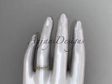 14k yellow gold wedding ring, engagement ring, wedding band ADLR34B - Vinsiena Designs