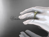 Unique 14kt yellow gold engagement ring ADLR322 - Vinsiena Designs