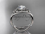Platinum celtic trinity knot engagement ring, wedding ring CT790