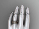 14kt rose gold celtic trinity knot wedding band, engagement ring CT7350G - Vinsiena Designs