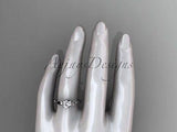 14k yellow gold diamond wedding,engagement ring "Forever One" Moissanite ADLR290 - Vinsiena Designs