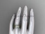 14kt yellow gold diamond celtic trinity knot, Moissanite, engagement ring CT7289 - Vinsiena Designs
