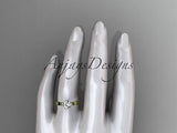 14k yellow gold diamond vine and leaf wedding ring, engagement ring ADLR35 - Vinsiena Designs
