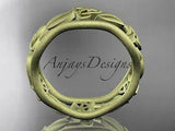 14k yellow gold matte finish celtic trinity knot engagement,wedding band CT7105B - Vinsiena Designs