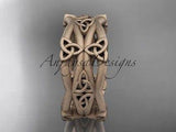 14kt rose gold celtic knot, matte finish, wedding band, engagement ring CT7517G - Vinsiena Designs