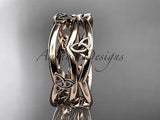 14kt rose gold celtic trinity knot wedding band, engagement ring CT7350G - Vinsiena Designs