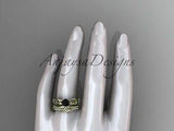 14kt yellow gold diamond celtic, enhanced Black Diamond engagement set, CT7353S - Vinsiena Designs