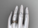14kt rose gold celtic trinity knot wedding band, engagement ring CT7259B - Vinsiena Designs