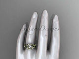 Unique 14kt yellow gold diamond tulip flower wedding, engagement set  ADLR226 - Vinsiena Designs