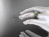 14kt yellow gold diamond celtic trinity knot, Moissanite, engagement set CT7328S - Vinsiena Designs
