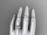 Unique 14kt yellow gold diamond wedding ring, engagement ring ADLR319 - Vinsiena Designs