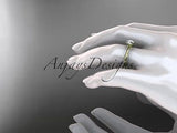 14k yellow gold diamond vine and leaf wedding ring, engagement ring ADLR38 - Vinsiena Designs