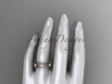 14kt rose gold celtic trinity knot wedding band, engagement ring CT7152B - Vinsiena Designs