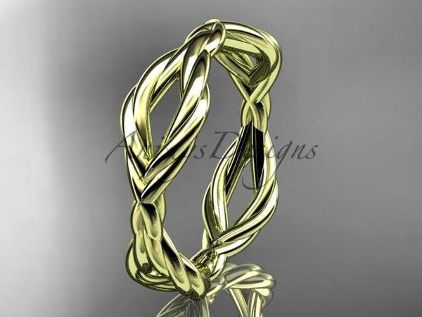 14k yellow gold rope wedding band RP898G - Vinsiena Designs