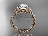 14kt rose gold celtic rope engagement ring RPCT9108 - Vinsiena Designs