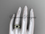 Unique 14kt yellow gold diamond, Pearl engagement ring VBP8245 - Vinsiena Designs