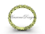Unique 14kt yellow gold diamond wedding band VD10012 - Vinsiena Designs