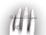 Unique 14kt yellow gold diamond wedding ring, engagement ring VD10030 - Vinsiena Designs