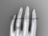 Platinum diamond leaf and vine wedding band VD10061 - Vinsiena Designs