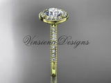 14k yellow gold engagement ring VD10077 - Vinsiena Designs