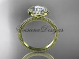 14k yellow gold engagement ring VD10077 - Vinsiena Designs