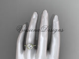 14k yellow gold engagement ring "Forever One" Moissanite VD10077 - Vinsiena Designs