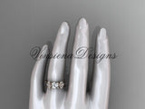 14kt rose gold  diamond Cherry Blossom flower, Sakura engagement ring  VD8130 - Vinsiena Designs