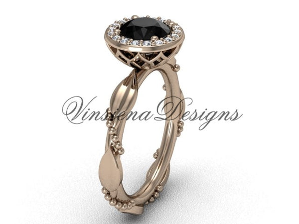 VF301022_rose_gold_diamond_wedding_ring_diamond_engagement_ring_black ...