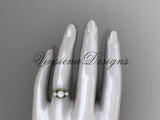 Unique 14kt yellow gold pearl engagement ring VP8220 - Vinsiena Designs