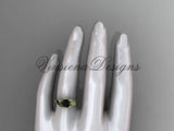 Unique 14kt yellow gold engagement ring, Enhanced Black Diamond ADLR322 - Vinsiena Designs