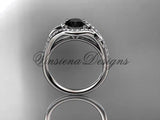 14k yellow gold diamond wedding, engagement ring, Enhanced Black Diamond ADLR334 - Vinsiena Designs