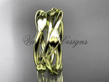 14kt yellow gold leaf and vine, flower wedding ring, wedding band ADLR350G