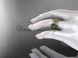 14kt yellow gold leaf and vine, flower wedding ring, wedding band ADLR352G