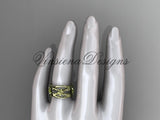 14kt yellow gold leaf and vine, flower wedding ring, wedding band ADLR352G
