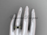 14kt yellow gold diamond engagement ring, Enhanced Black Diamond ADLR353