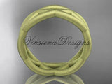 14k yellow gold matte finish wedding band ADLR392G - Vinsiena Designs