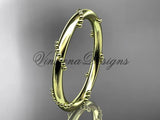 14k yellow gold engagement ring, wedding band ADLR502G - Vinsiena Designs