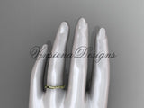 14k yellow gold engagement ring, wedding band ADLR502G - Vinsiena Designs